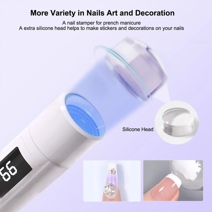 Mini secador de uñas UV - Lámpara LED UV profesional portátil para manicura