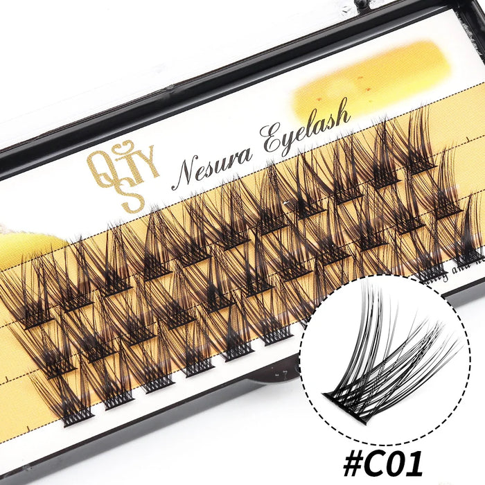 DIY Eyelash Cluster Segmented 50D/60D/80D Dramatic and Natural False Eyelashes Volume Makeup Extensions