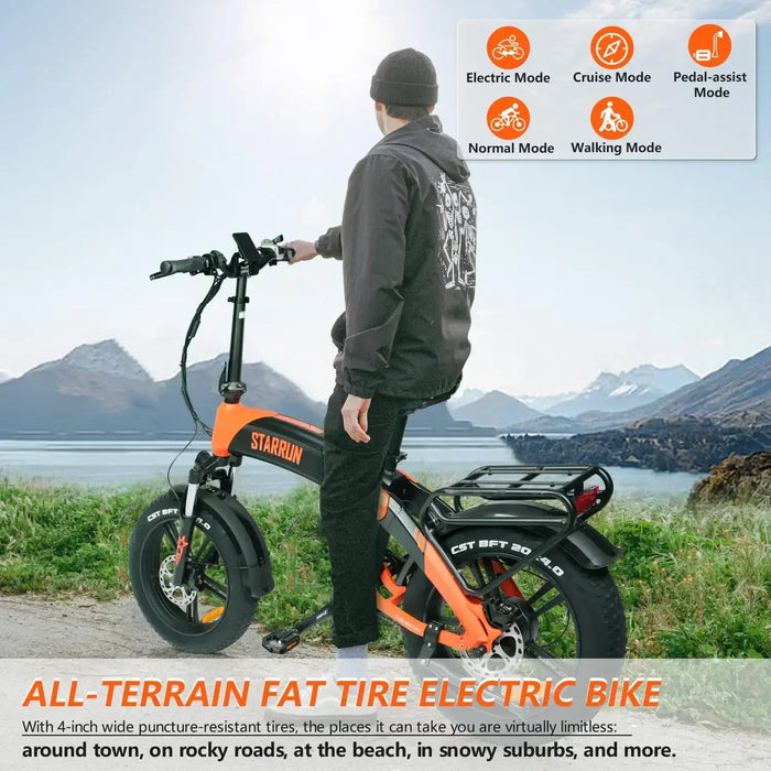 Nouveau Starrun vélo électrique pliant 48V 15AH batterie amovible pleine Suspension e-bike frein hydraulique vélo électrique