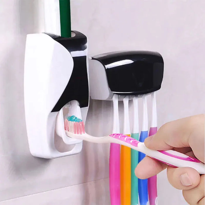 Distributeur automatique de dentifrice et ensemble de porte-brosse à dents, 2 pièces, accessoires de salle de bains muraux sans poussière