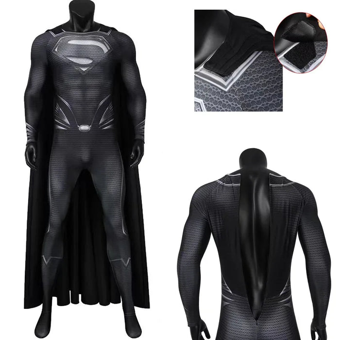 Disfraz de Superhéroe League Superboy Clark Kent, disfraz de Halloween, Carnaval, estampado 3D, Zentai, abrigo