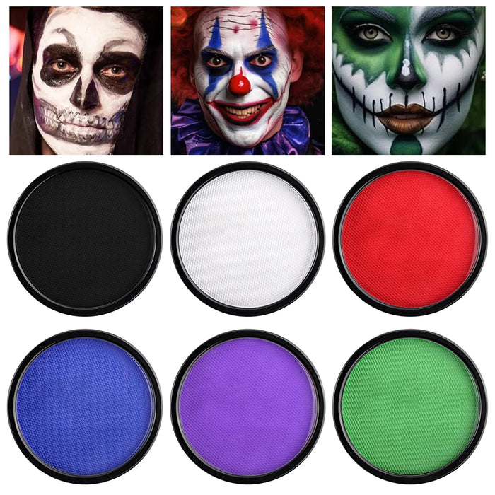 30 g Körperfarbe auf Wasserbasis – Schwarz und Weiß für Halloween und festliches Make-up