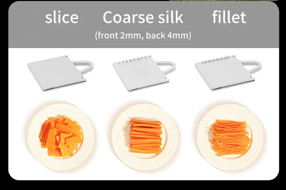 Trancheuse à légumes mandoline sûre - Trancheuse multifonctionnelle pour julienne, frites et pommes de terre avec boîte de rangement et couvercle