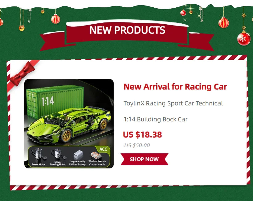 ToylinX Technology Building Blocks Car Racing Vehicles Playset para niños - Regalo para días festivos y fiestas