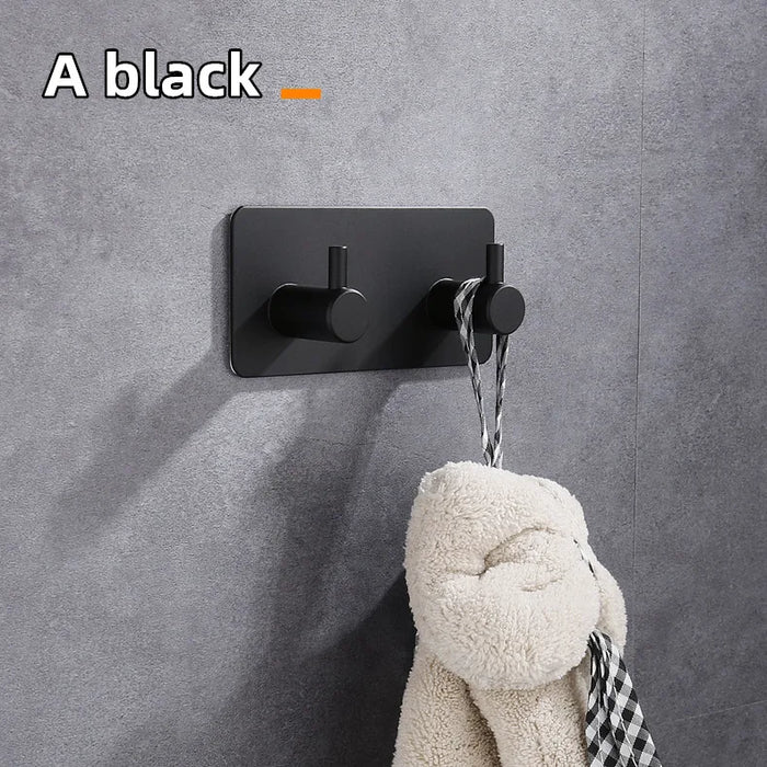 ULA Gancho de pared de acero inoxidable con adhesivo 3M - Accesorios para toallas, ropa, percheros, baño y ducha