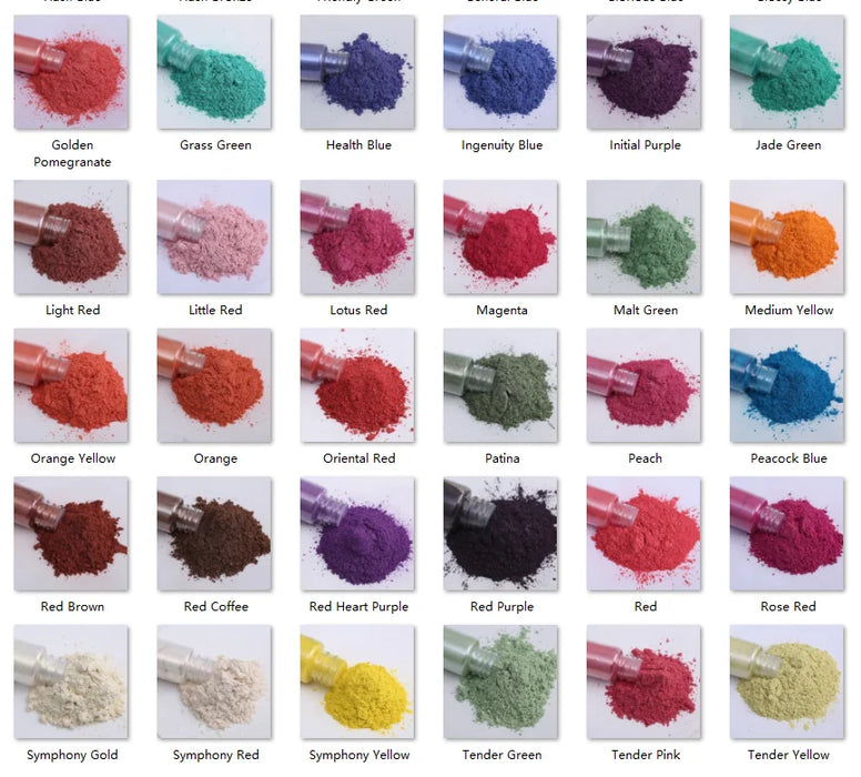 Vibrant Mica Powder Pigments for Nail Art, Glitter Crafts, Soap Making, Epoxy Resin, Eyeshadow, Lipstick, and Car Paint