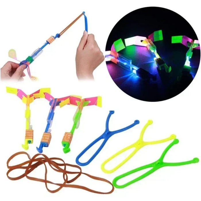 100Pcs Colorful LED Light Flying Arrow Accessories - Fun Helicopter Toys for Party and Entertainment