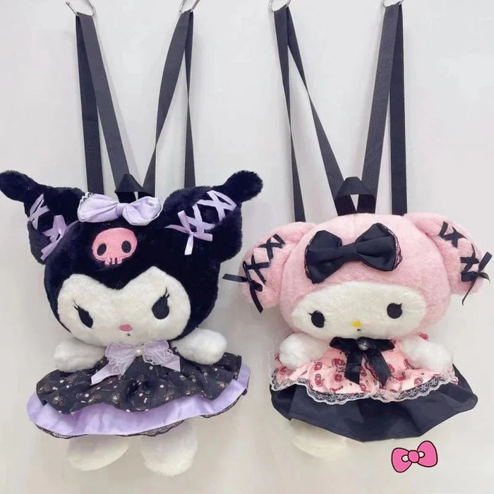 Linda mochila estilo lolita de felpa Sanrio Kuromi - My Melody Dust Bag para regalos de Navidad