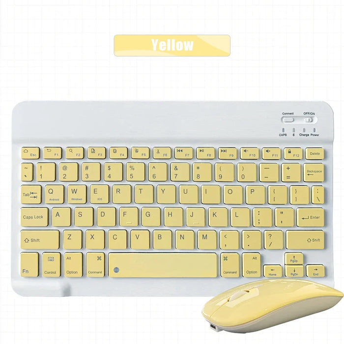 Kit de teclado y teclado inalámbrico portátil de 10 pulgadas para tabletas iPad, Samsung y Lenovo, compatible con español, ruso, árabe y coreano.