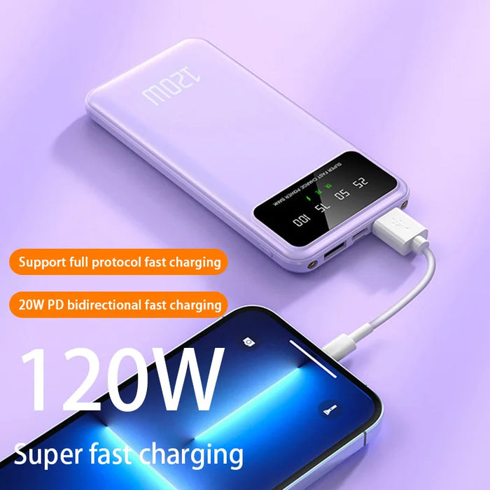 Xiaomi 100000mAh Powerbank 100W Cargador portátil de alta capacidad de carga rápida para iPhone, Huawei y Samsung