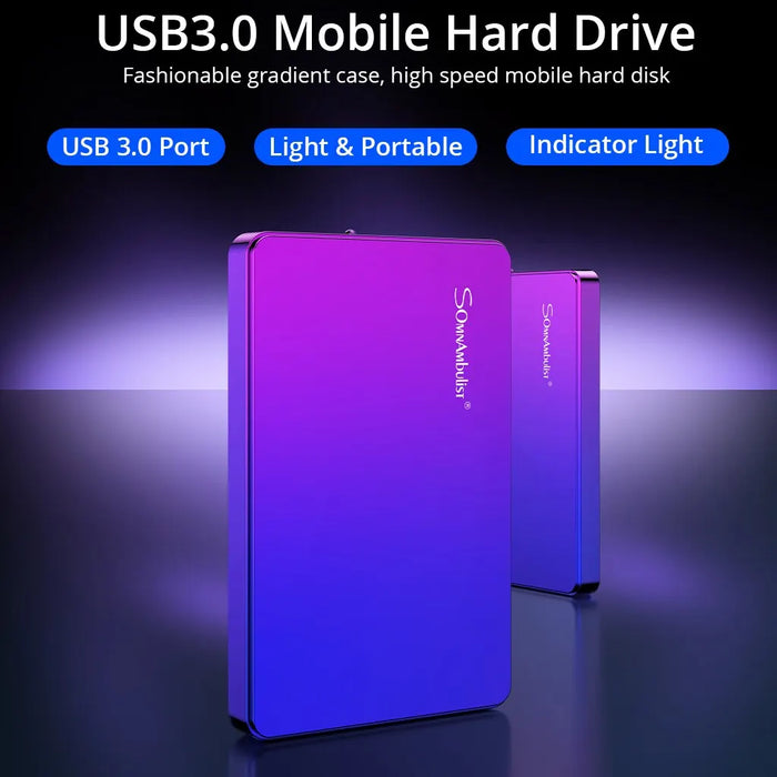 SomnAmbulist Disco duro externo portátil 250GB 320GB 500GB 1TB Almacenamiento USB3.0 para PC, portátiles, TV, PS4 y Xbox