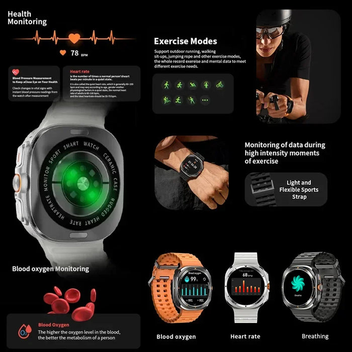 Montre connectée DT Ultra, écran AMOLED, 47mm, Sport, 4 go, BT, boussole d'appel, NFC, pour Samsung Galaxy Apple Xiaomi 2024