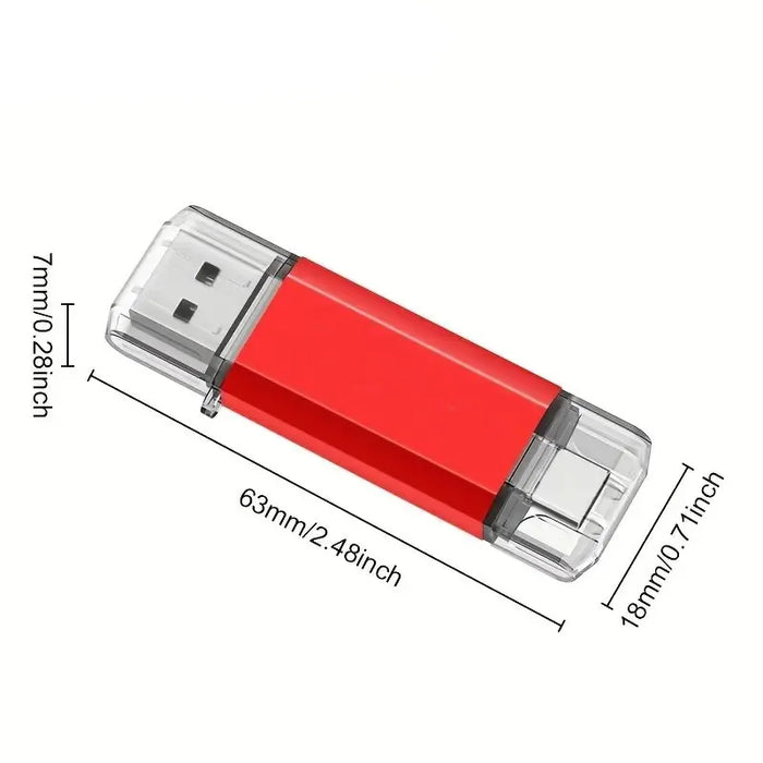 Ny 2 i 1 Type-C OTG 128GB 64GB USB Flash Drive - Snabb OTG Pendrive