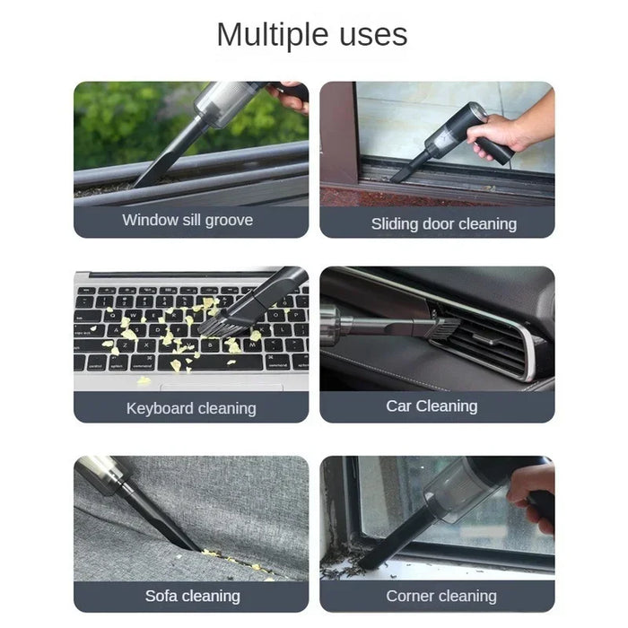 Portable Car Vacuum Cleaner Mini Dust Collector For Dry And Wet, Wireless Handheld Cleaning Device For Home And Car