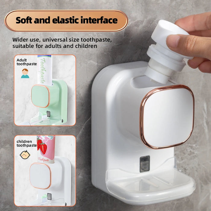 Distributeur de dentifrice intelligent avec 3 réglages – Capteur automatique, électrique mural et rechargeable par USB