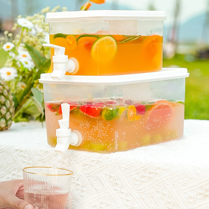 3,5/5/10 l Wasserbehälter mit Wasserhahn – idealer Getränkespender für den Kühlschrank, perfekt für Sommerpartys und Familienveranstaltungen