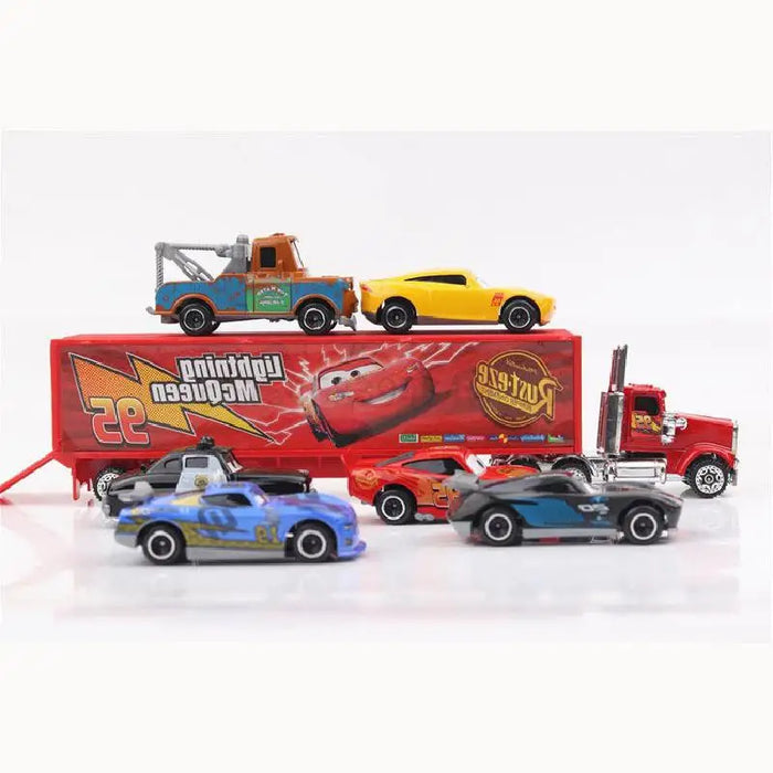 Disney Pixar Cars 3 6–7-teiliges Spielzeugset – enthält Lightning McQueen und Jackson Storm 1:55 Druckgussmodelle