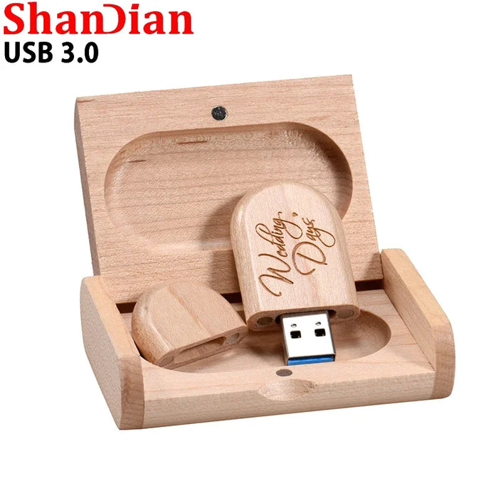 Coffret cadeau de mariage clé USB 3.0 Logo gratuit clé USB en bois clé USB haute vitesse 64GB/32GB/16GB/8GB/4GB capacité réelle