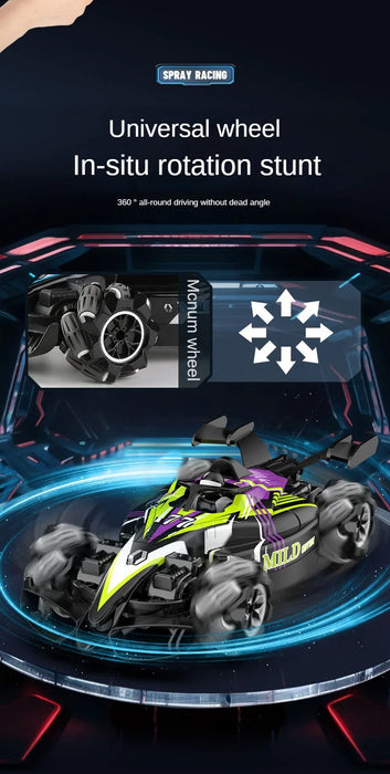 ZWN F1 RC Voiture à la Dérive avec Musique et Lumières LED, Radiocommande de Gestes de la Main 2,4 G, Voiture de Cascade 4WD Jouet électrique pour Enfants