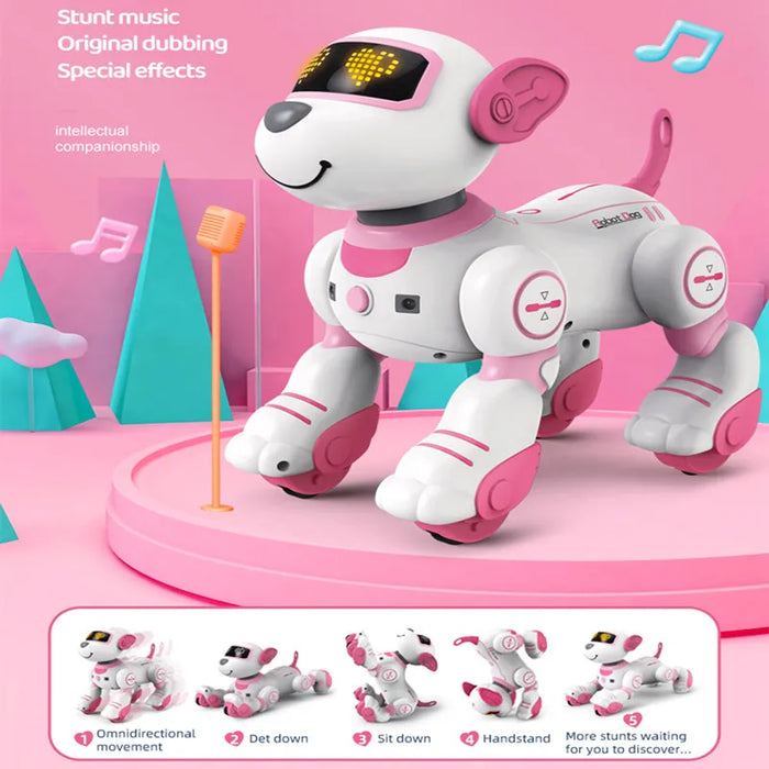 Chien robot intelligent RC – Jouet électronique de marche et de danse avec télécommande pour enfants