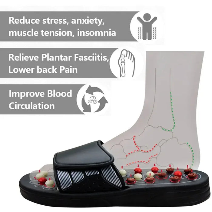 Acupuncture Massage Pantoufles Thérapie Masseur Chaussures Pour Pieds Unisexe Maison Tongs Soins de Santé Médical Rotation Pied Masseur Chaussures