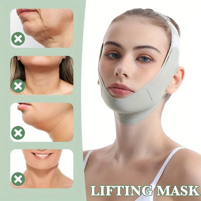 Bandage de modelage du visage réutilisable, ligne en V, modelage du visage pour femmes, lifting de la mâchoire et des joues, bandage de massage du visage, outil de beauté pour les soins de la peau.