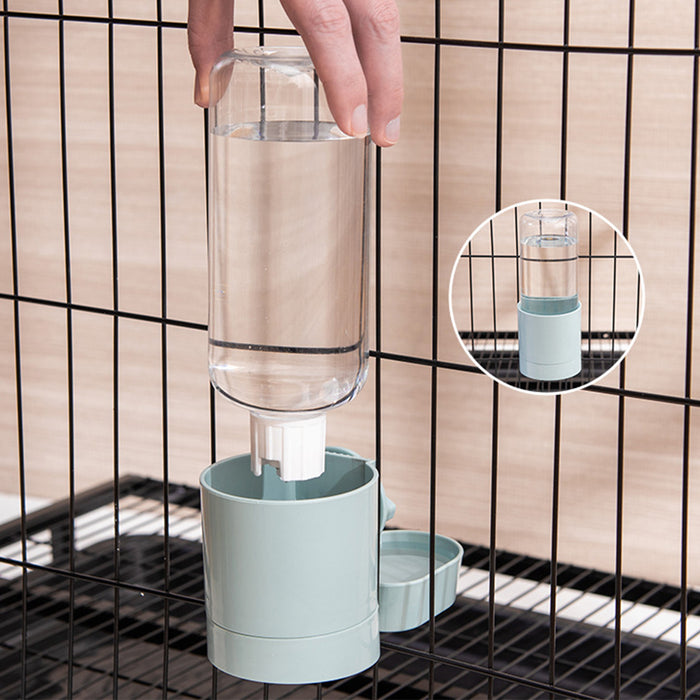 Abreuvoir automatique pour animaux de compagnie - Bouteille d'eau pour chiots, chats et lapins, distributeur, bol et mangeoire suspendue