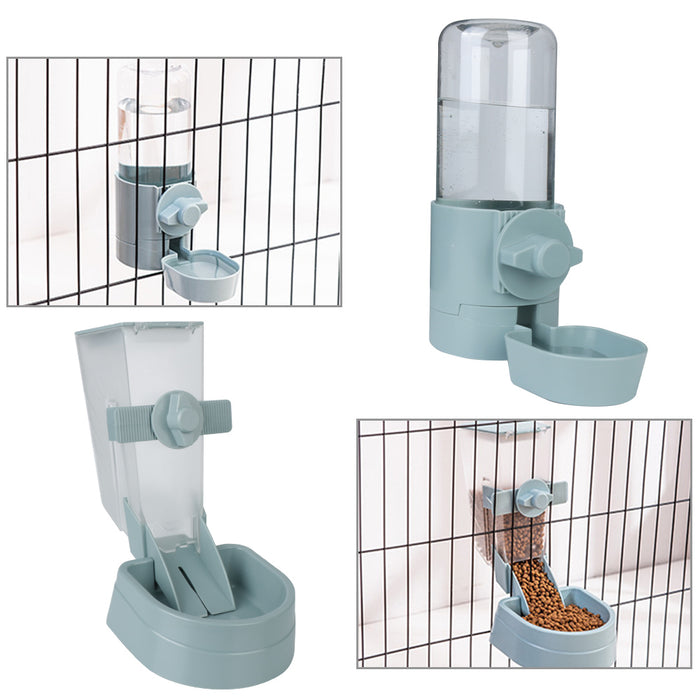 Abreuvoir automatique pour animaux de compagnie - Bouteille d'eau pour chiots, chats et lapins, distributeur, bol et mangeoire suspendue